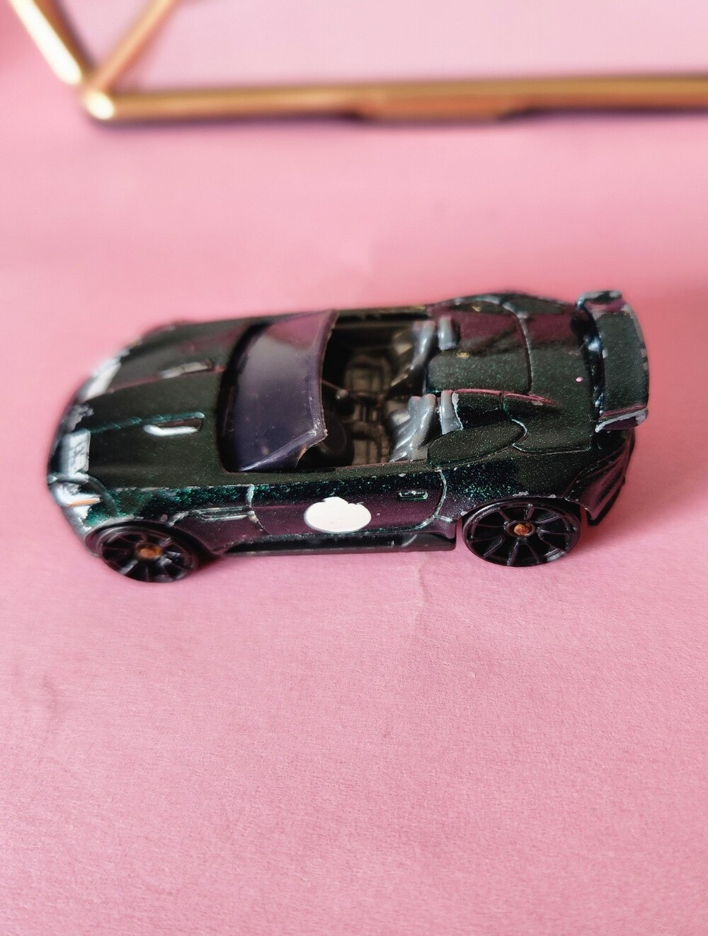 Jaguar Hot Whells Toy Car - Dark Green Metallic